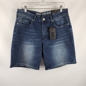 Vintage Genes Black Shorts Mens 32W Blue Slim Fit Short (32x8) NWT